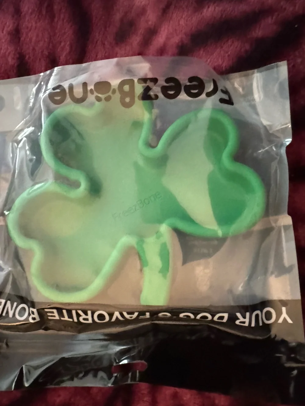 Freezbone Large Shamrock freezer toy, lick bowl, bone NEW up to 140 pounds